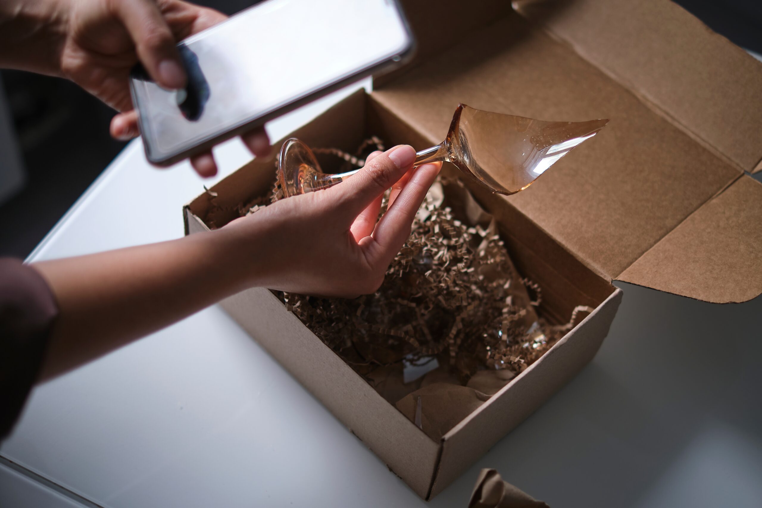 Woman,Opens,A,Delivery,Box,From,A,Store,And,Discovers